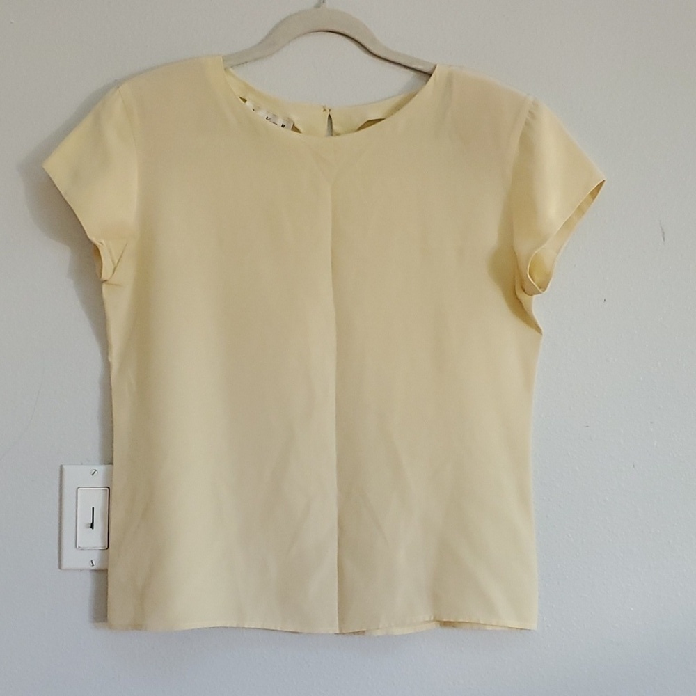 Anne Klein II silk short sleeve blouse